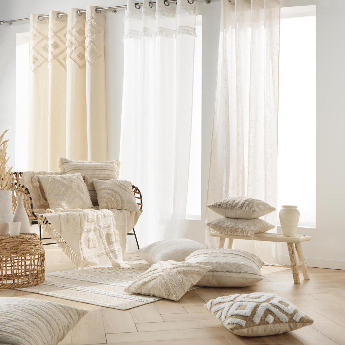 KISSEN Inca 30/50 cm - Beige, Naturmaterialien (30/50cm) - Douceur d´intérieur