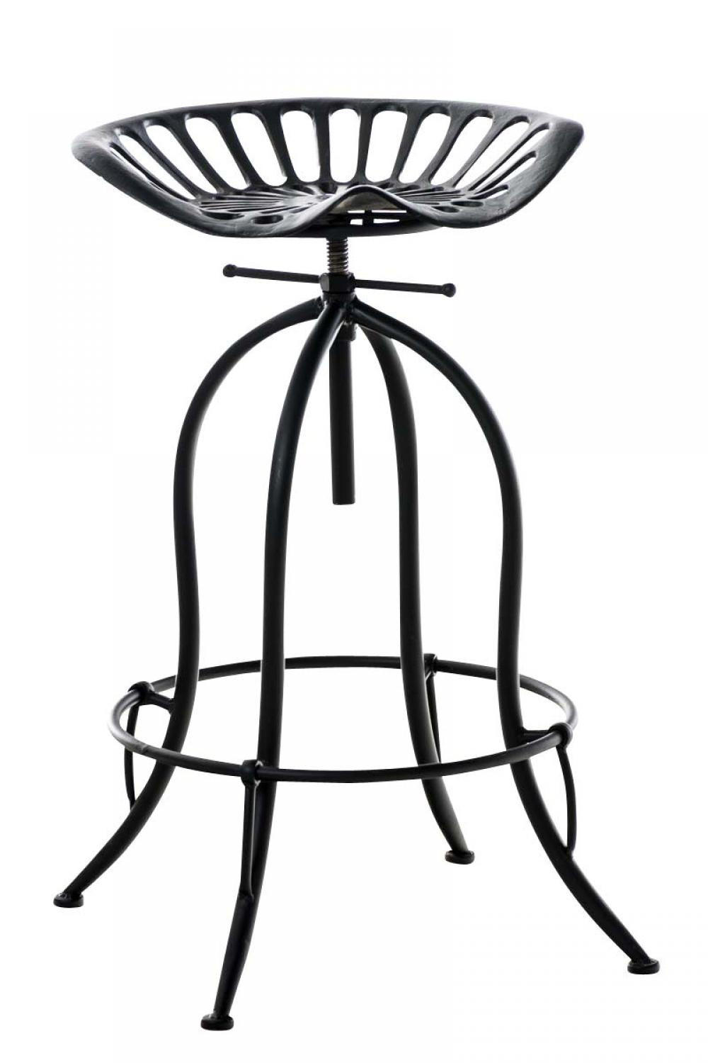 BARHOCKER Metall schwarz - Schwarz, Metall (43/74/43cm) - CLP