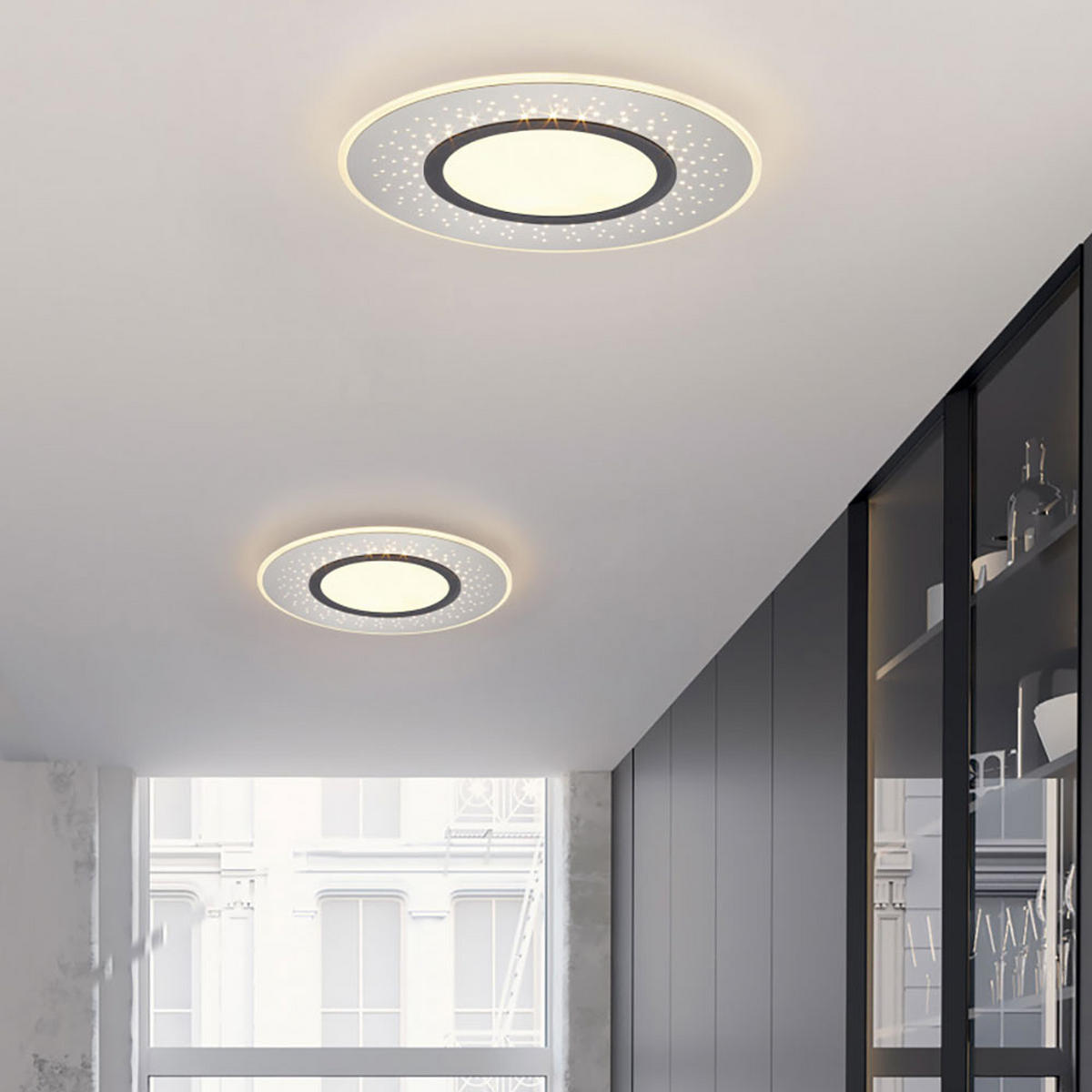 LED DECKENLEUCHTE Versus Silber Nickel-matt - Silberfarben, Metall (49/49/5cm)