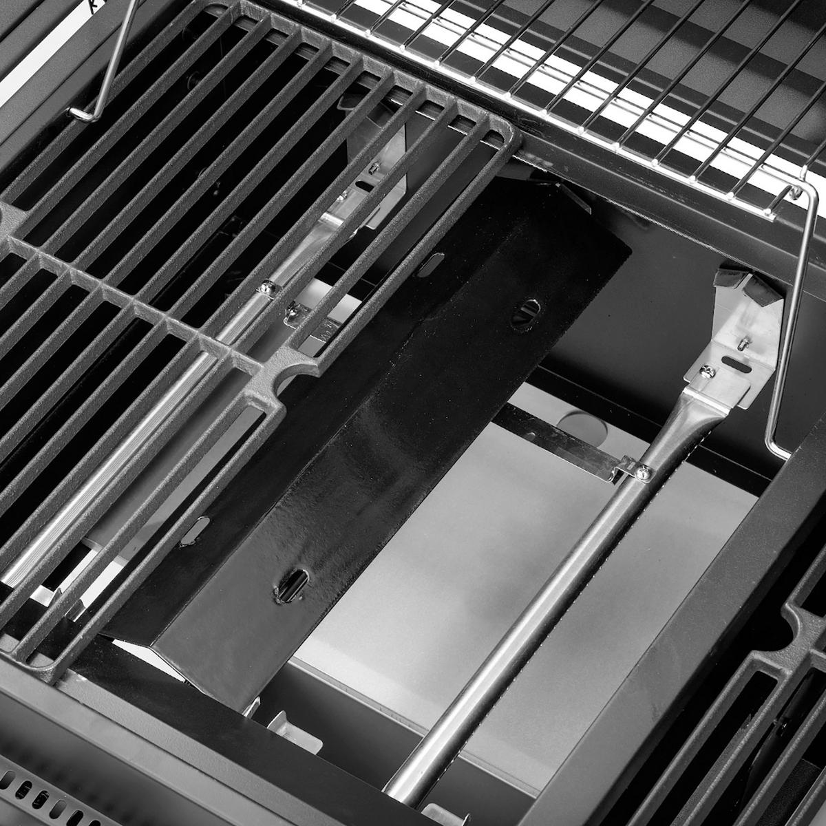 GASGRILL und Smoker HERO DUO Set inkl. Abdeckhaube und Gasdruckregler - Schwarz, Metall (164/118/60cm) - TAINO