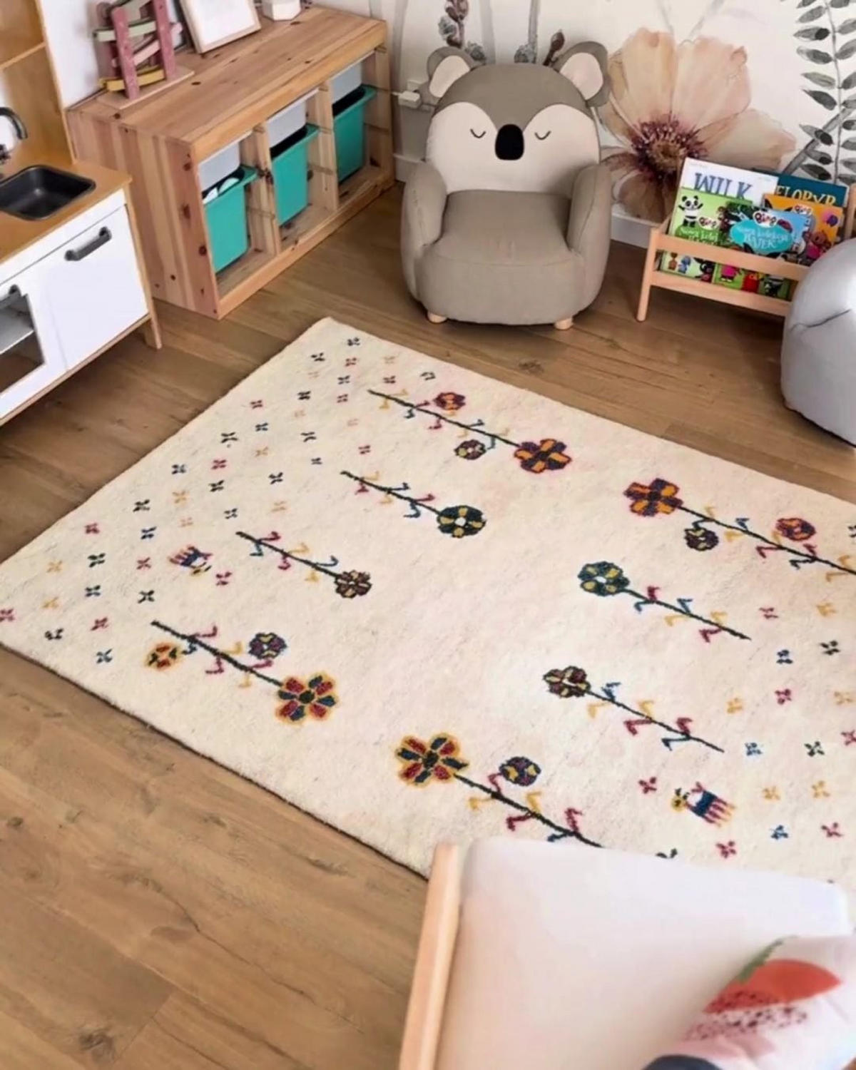 TEPPICH geflochten Husunlu 200/140 cm - Beige, Textil (140/200cm) - Beliani