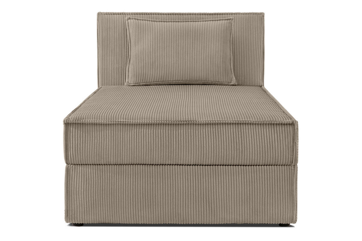 BOXSPRINGBETT ROTI Einzelbett, beige - Beige/Schwarz, Holz/Holzwerkstoff (80/200cm) - KONSIMO®