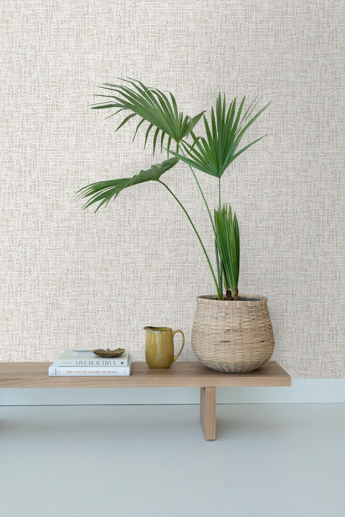 TAPETE Leinen-Optik 53 cm x 10.05 m - Grau, Papier (53/1000cm) - ESTAhome