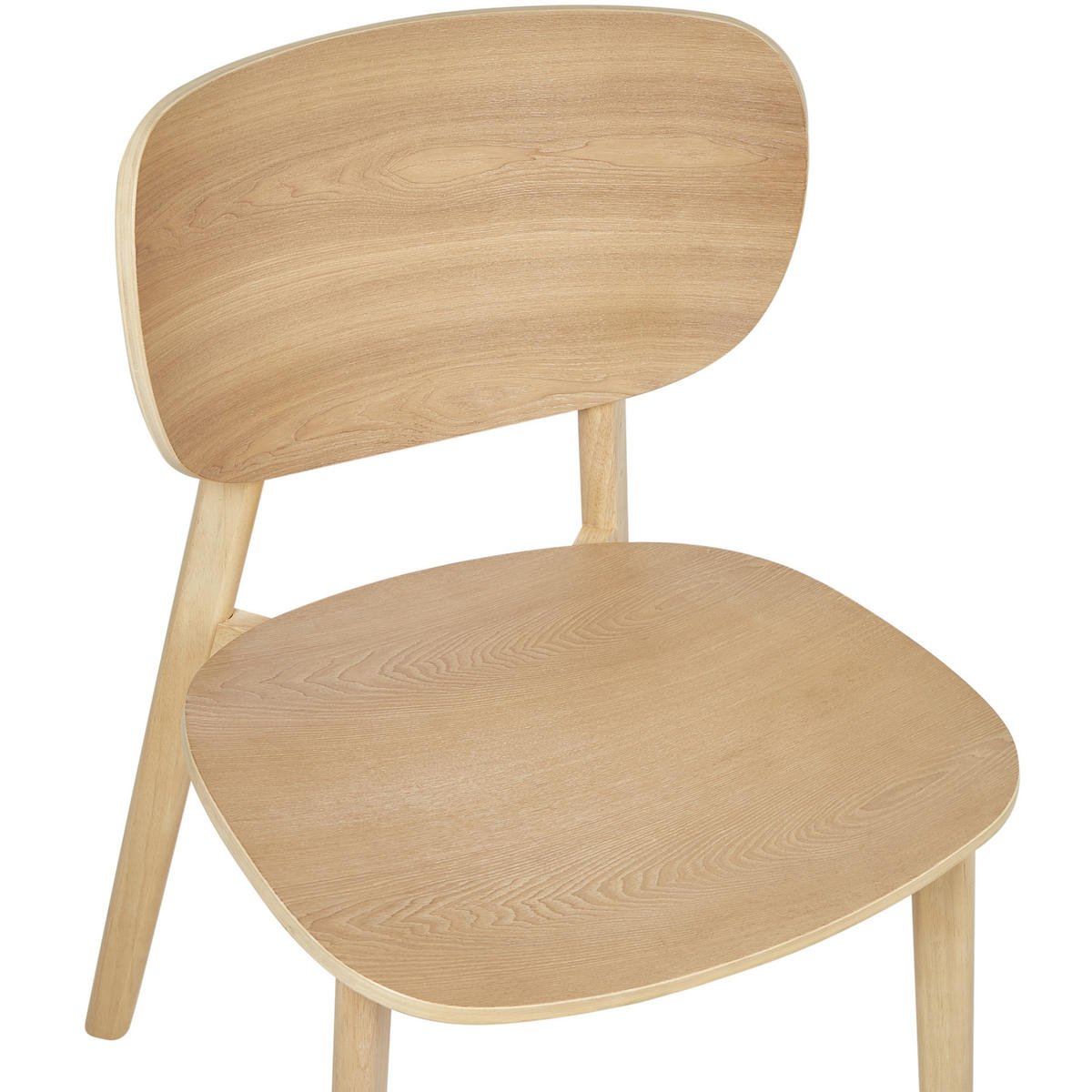 ESSZIMMERSTUHL 2er-Set Holz Hellbraun Overly - Hellbraun, Holz (49/80/47cm) - Beliani