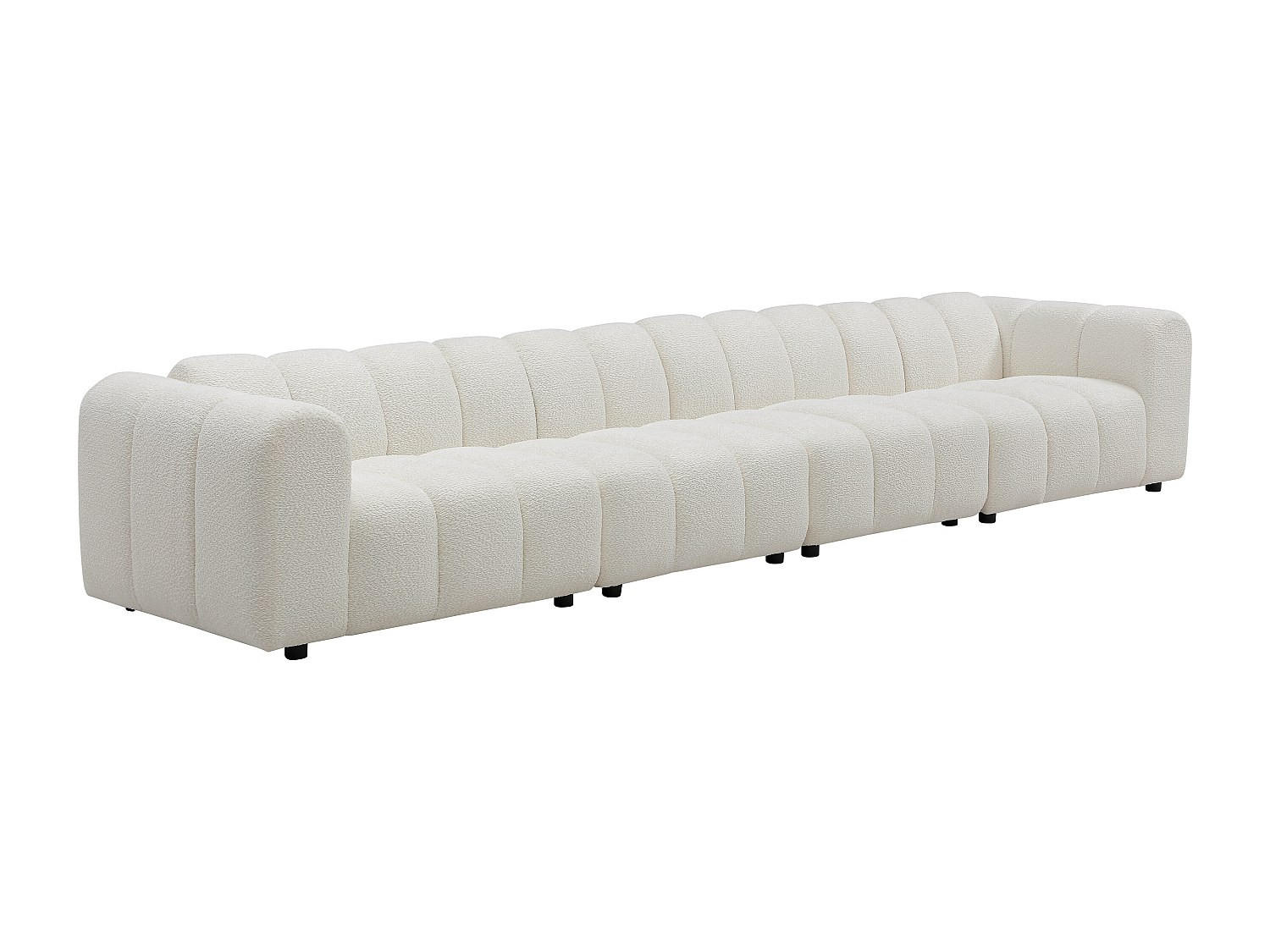MODULIERBARES Sofa - 6 Personen - stoff - gebrochenes weiß Jutini - Weiß, Textil (412/72/98cm) - Vente-Unique