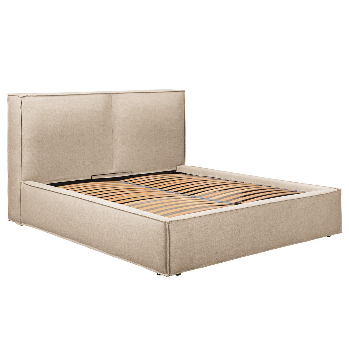 POLSTERBETT - Beige, Textil (200/200cm) - home24