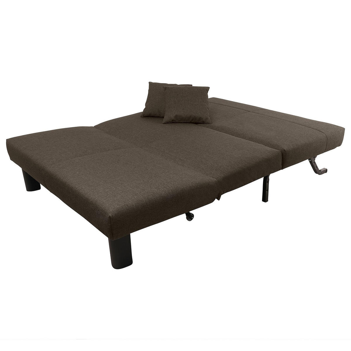 FALTSOFA Kalomira Bezug Flachgewebe Metall schwarz / braun - Braun, Kunststoff (145/84/100cm) - 58aufmkessel