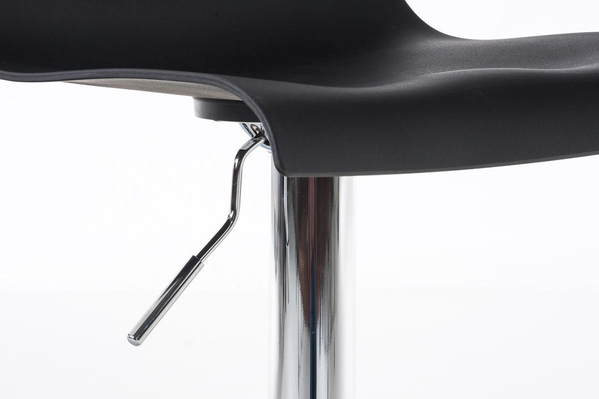 BARHOCKER BERLIN Schwarz Kunststoff - Schwarz, Kunststoff/Metall (39/84/36cm) - DELUKE