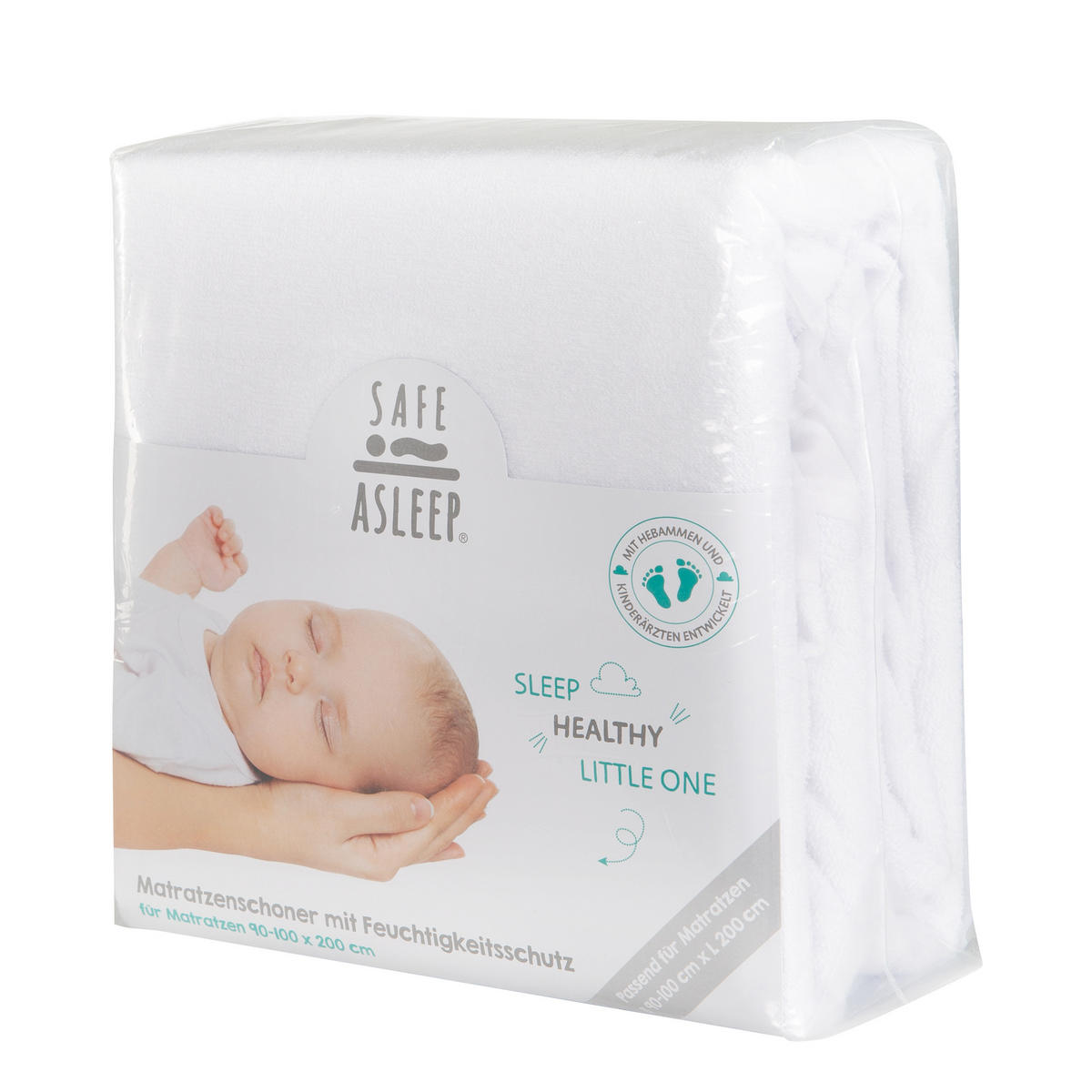 NAPÍNACÍ PROSTĚRADLO s ochranou proti vlhkosti 100 x 200 cm - bílá, textil (100/200cm) - Roba