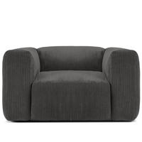 SESSEL BUFFO , Grau - Grau, Textil (130/73/96cm) - KONSIMO®