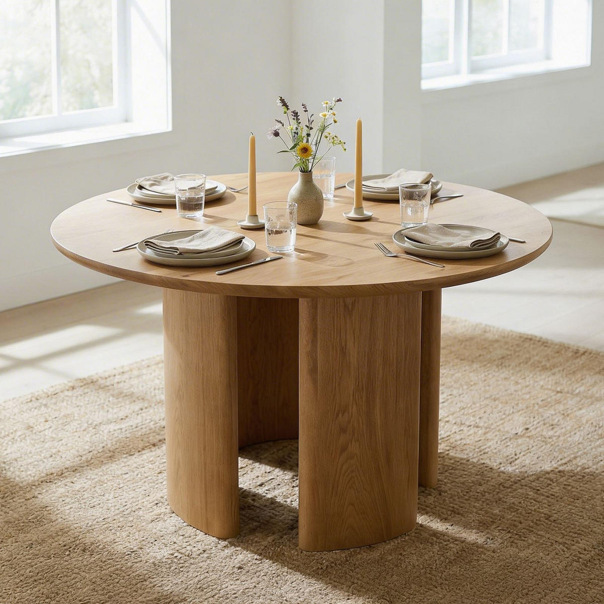 ESSTISCH ARVIKA Eiche - Eichefarben, Holzwerkstoff (120/120/76cm) - IDIMEX