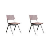 ESSZIMMERSTUHL Massiv Braun 55/49/81 cm 2er-Set - Dunkelbraun, Holz (49/81/55cm) - LABEL51