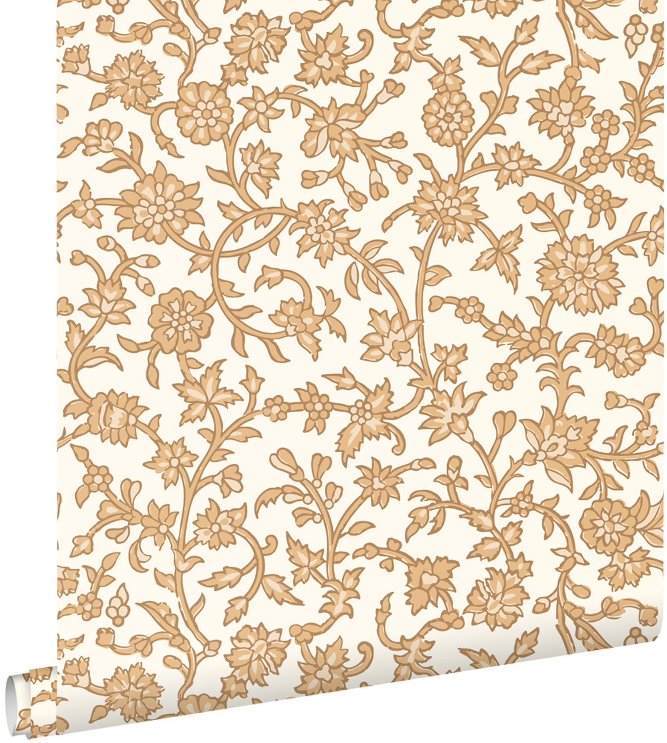TAPETE Blumenmuster 50 x 900 cm - Braun, Papier (50/900cm) - ESTAhome