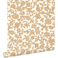 TAPETE Blumenmuster 50 x 900 cm - Braun, Papier (50/900cm) - ESTAhome