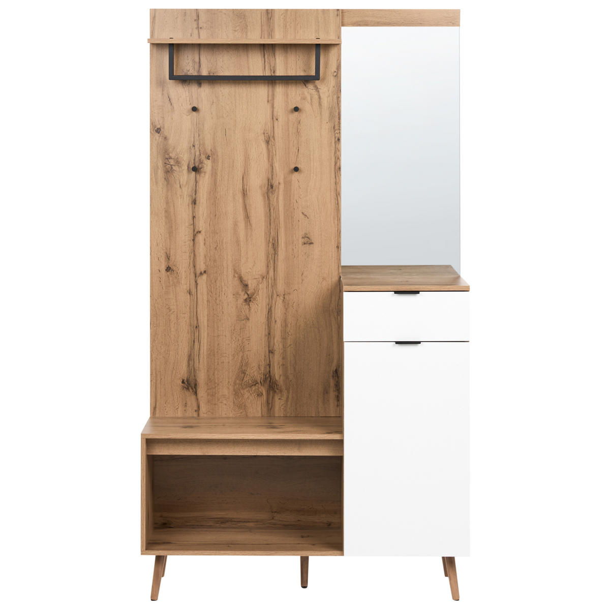 FLUR-SET Hellbraun Dorval - Hellbraun/Braun, Holzwerkstoff (94/190/38cm) - Beliani