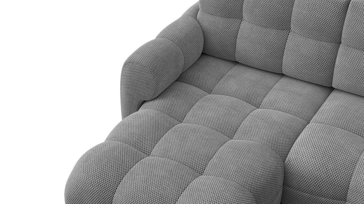 ECKSOFA MELLOW 3-Sitzer, grau - Schwarz/Grau, Holz/Textil (232/156cm) - Courtois Laville