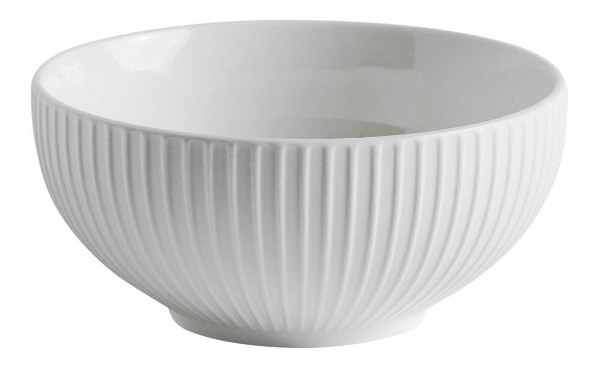 SCHALE Linioso - Weiß, Keramik (15.5/7/15.5cm) - home&you