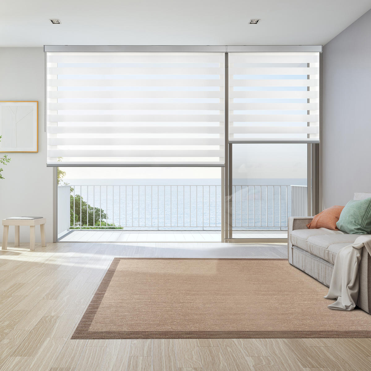 DOPPELROLLO Weiß 140x250 cm - Weiß, Kunststoff (140/250cm) - STORESDECO