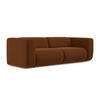3-SITZER SOFA Samt Stoff Orange - Terracotta/Schwarz, Kunststoff/Textil (228/70/89cm) - LaMiaSofa