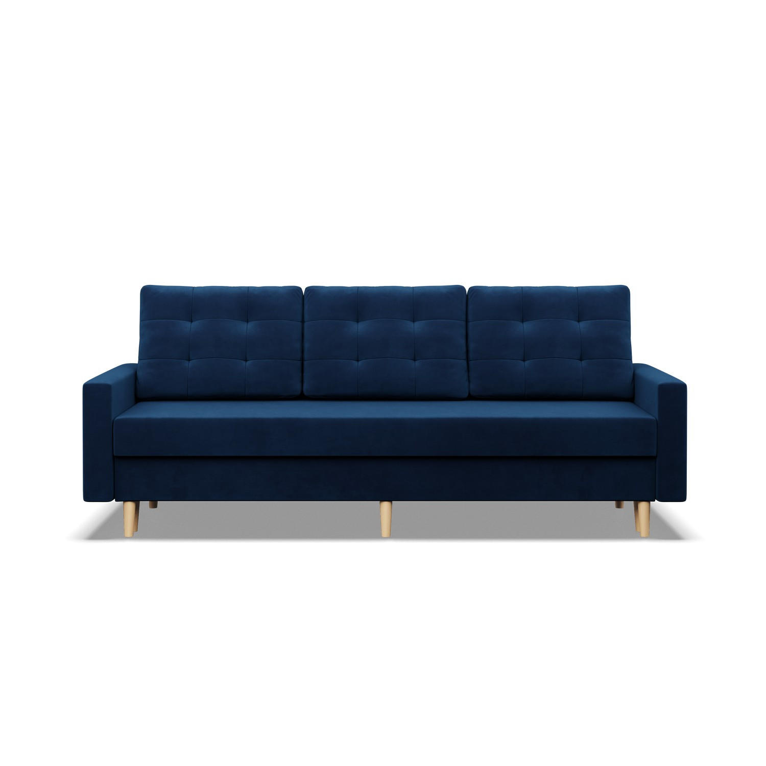 SOFA 3-SITZER MIT SCHLAFFUNKTION BLANK, Dunkelblau - Blau, Textil (212/92/92cm) - Mebligo