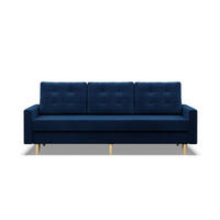 SOFA 3-SITZER MIT SCHLAFFUNKTION BLANK, Dunkelblau - Blau, Textil (212/92/92cm) - Mebligo