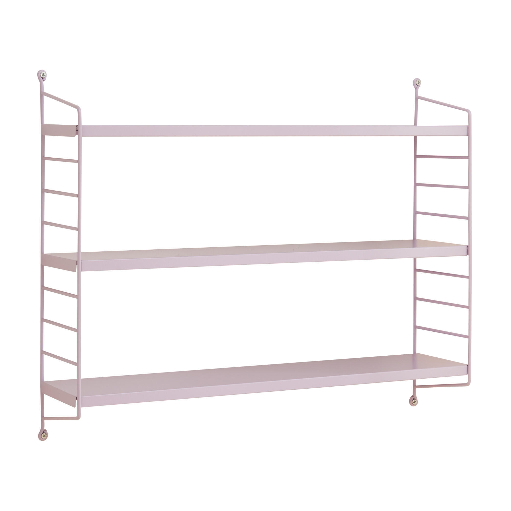 NÁSTĚNNÁ POLIČKA Strängnäs modulární - fialová, kov (60/50/15cm) - [en.casa]