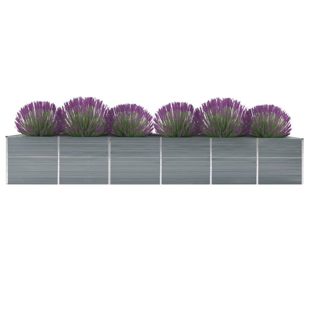 HOCHBEET 480/80/77 cm, aus Verzinkter Stahl, Grau - Grau, Metall (80/77/480cm) - vidaXL