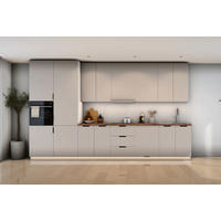KÜCHENZEILE Sorento Weiß & Beige – 400 cm – K58-G400 L - Beige/Schwarz, Holzwerkstoff/Metall (400/247/58cm) - ROYAL24_MARKT