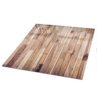 TISCHPLATTE 50x50 cm – Holzpaneele - Grau, Glas (50/50/0.4cm) - Wallfluent