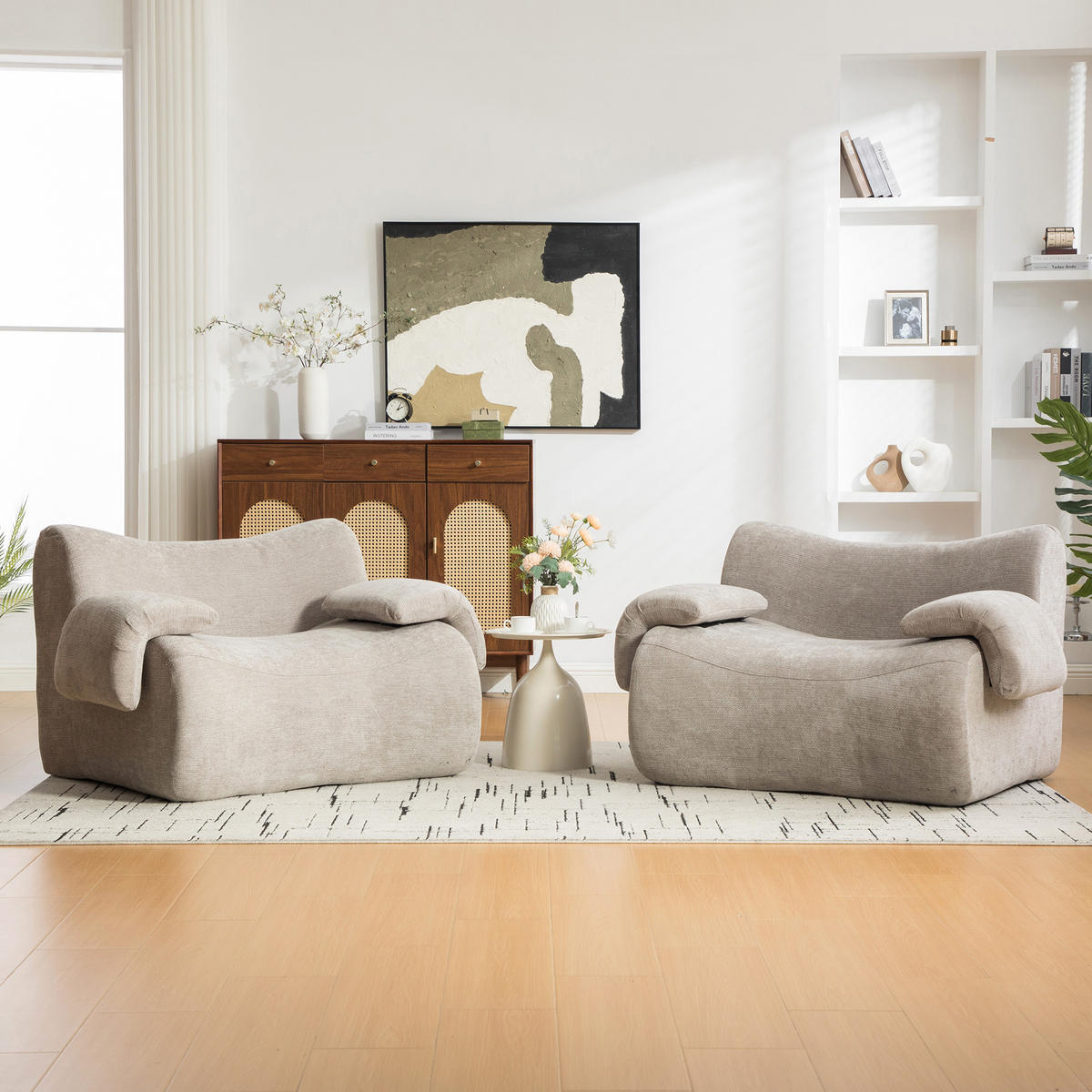 SOFA Chenille Grau ohne Montage - Grau, Textil (120/73.5/92.5cm) - WISHDOR