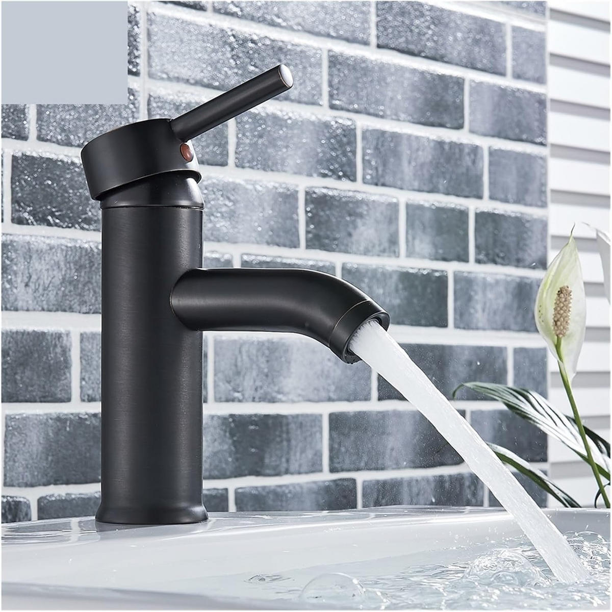 BADEZIMMERARMATUR. 165*135mm, schwarz. - Schwarz, Metall (25/10/20cm) - Vallsero