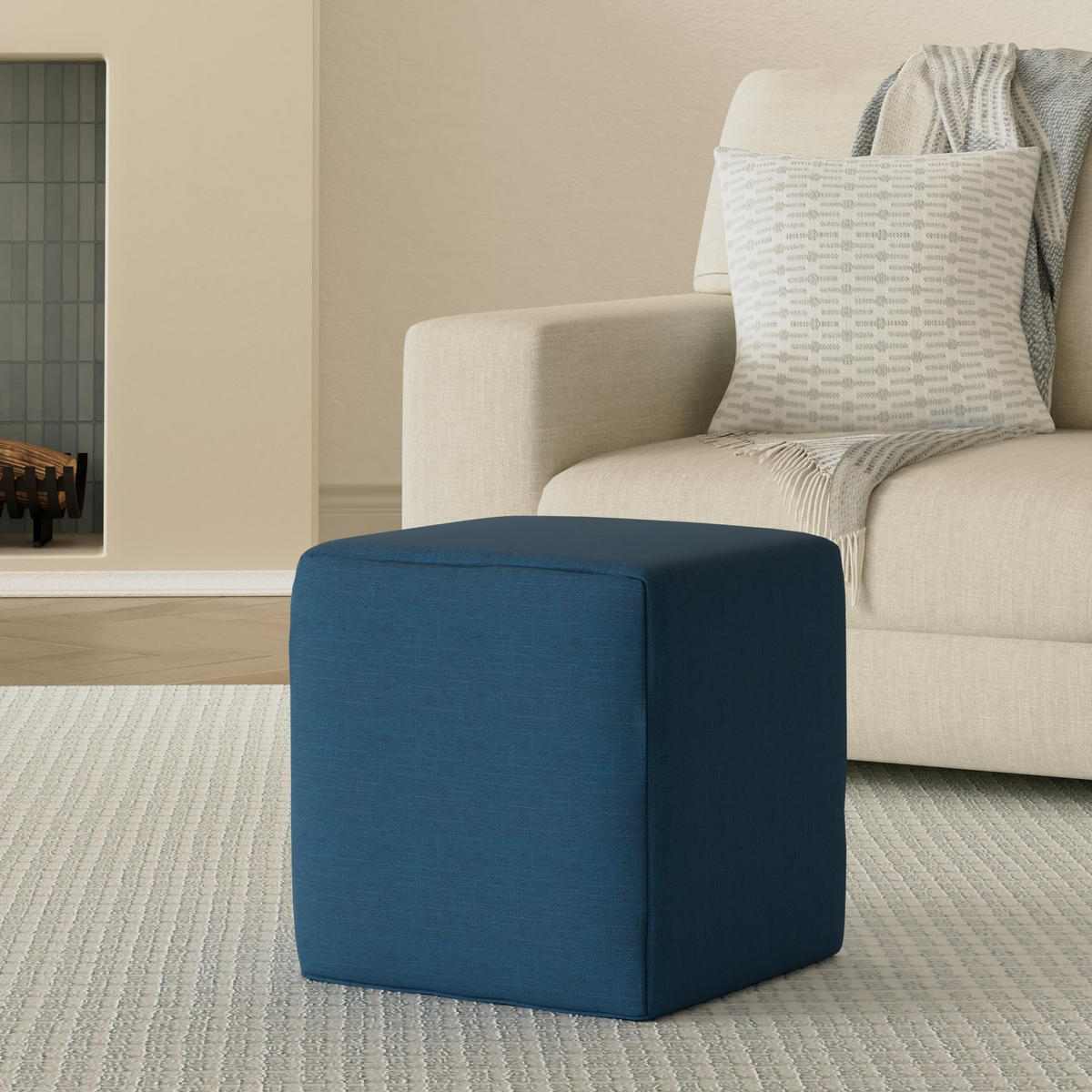 SITZWÜRFEL / Siège Pouf - Turquoise, 40X40X40 Cm, Assise Rembourrée, Confortable Pour Salon, Chambre Ou Bureau - Blau/Hellblau, Textil (41/41/40cm) - Best For Home