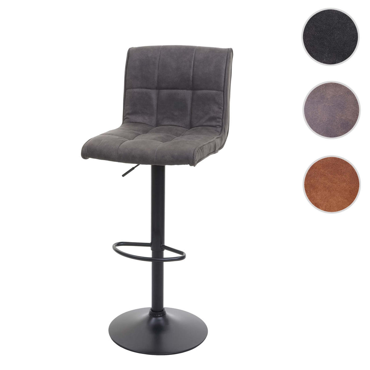 BARHOCKER Anthrazit - Anthrazit, Textil (44/116/46cm) - MCW