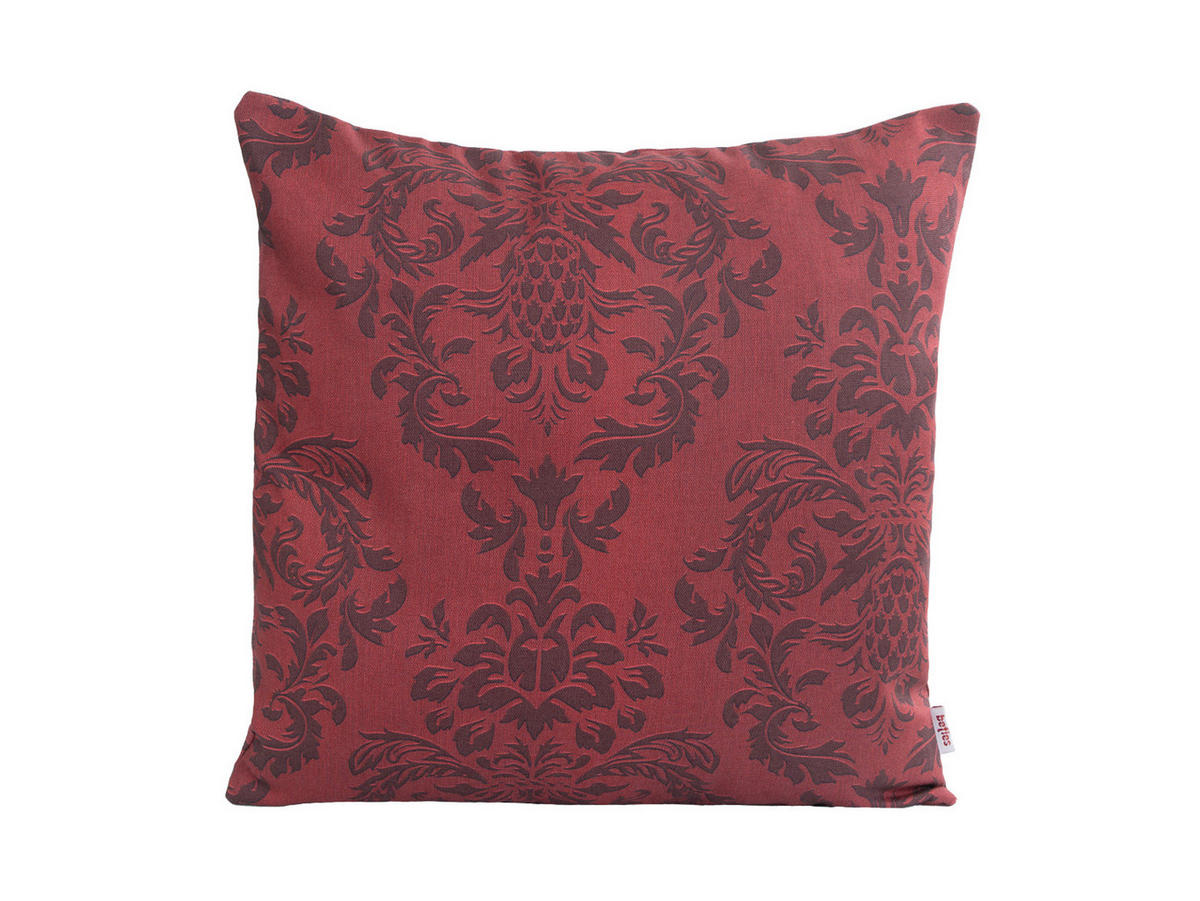 KISSENNHÜLLE Epoche karmin-rot 40/40 cm - Dunkelrot, Textil (40/40cm) - beties Heimtextil