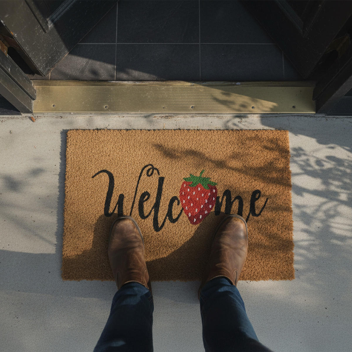 FUSSMATTE - Multicolor, Kunststoff/Textil (60/40cm) - Relaxdays