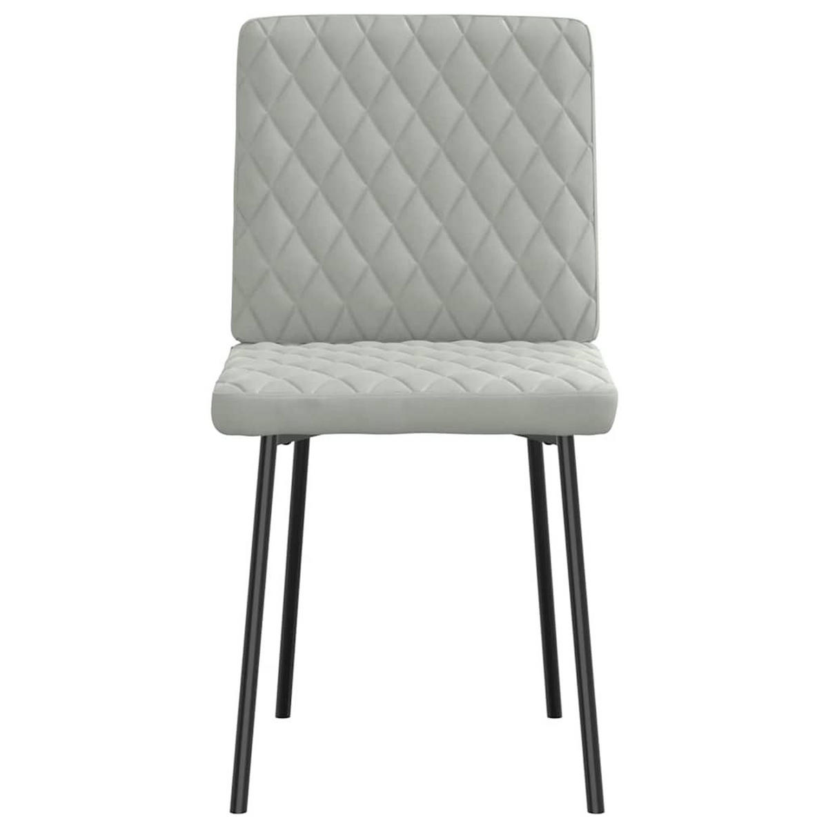 ESSZIMMERSTÜHLE 2 Stk. Hellgrau Samt 45*54*83cm - Grau, Metall (45/83/54cm) - ZMH