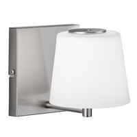 LED WANDLEUCHTE Metall Silber - Silberfarben, Glas (17/14/14cm) - Wofi