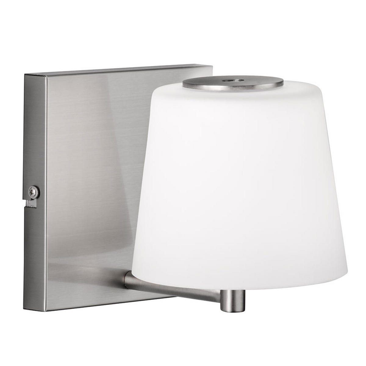 LED WANDLEUCHTE Metall Silber - Silberfarben, Glas (17/14/14cm) - Wofi