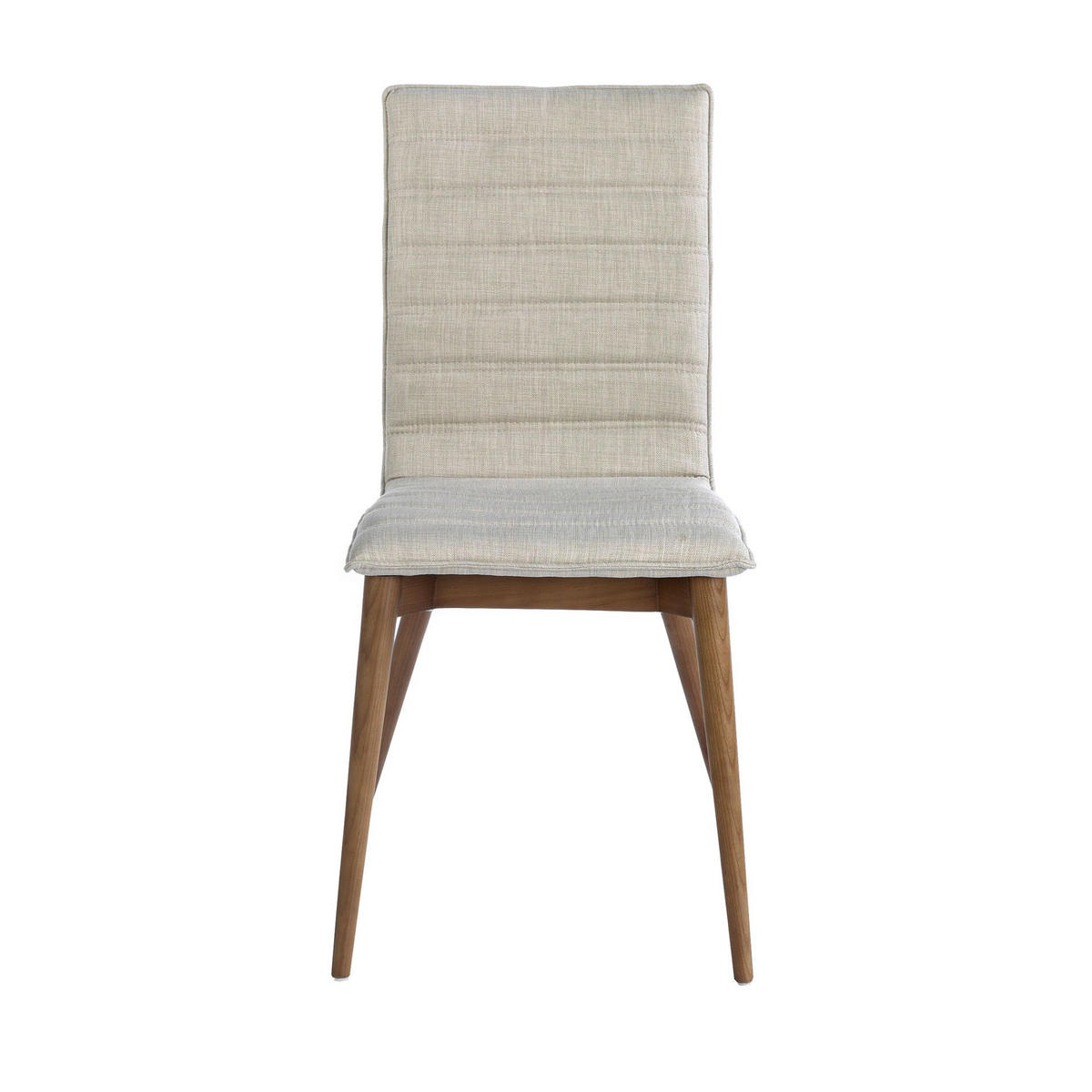 STUHL aus grauem Stoff - Nussbaumfarben/Walnussfarben, Holz/Textil (49/90/56cm) - ANGEL CERDA