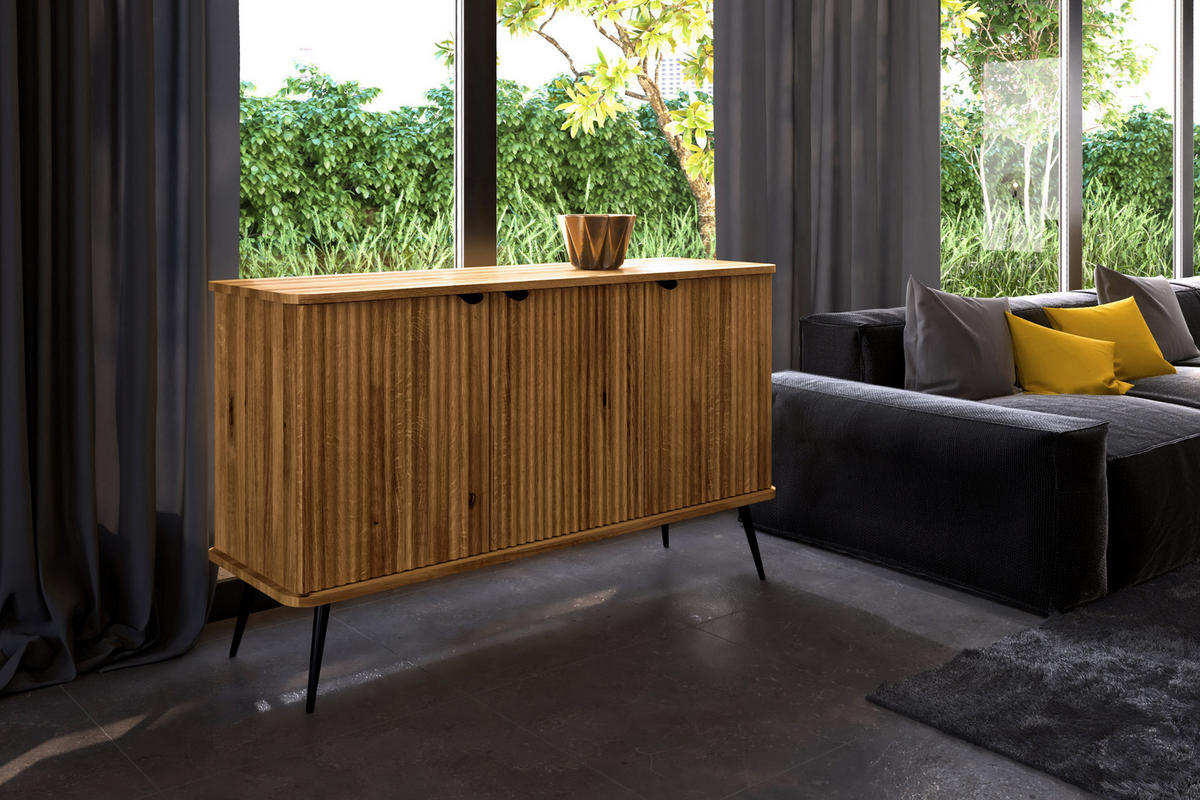KOMMODE LINA Wildeiche - Wildeiche, Holz (144/87/46cm) - byoak