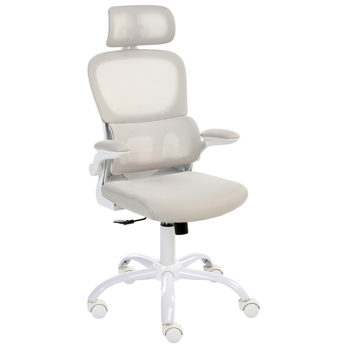 SCAUN DE BIROU bej Solis - bej, material textil (60/121/60cm) - Beliani