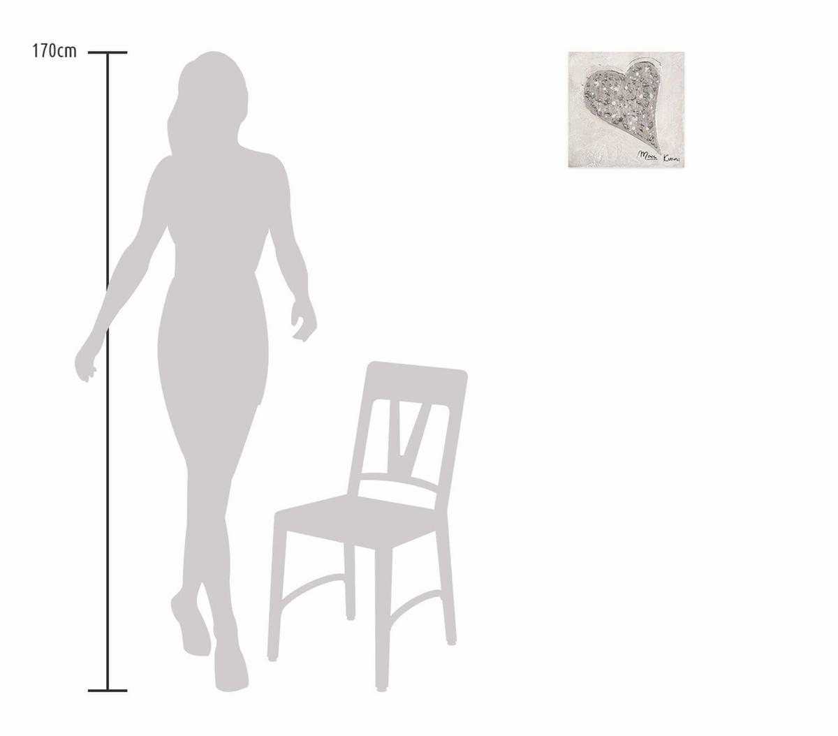 ACRYLBILD HANDGEMALT 30/30 cm - Silberfarben, Holz/Textil (0.34/30cm) - KUNSTLOFT