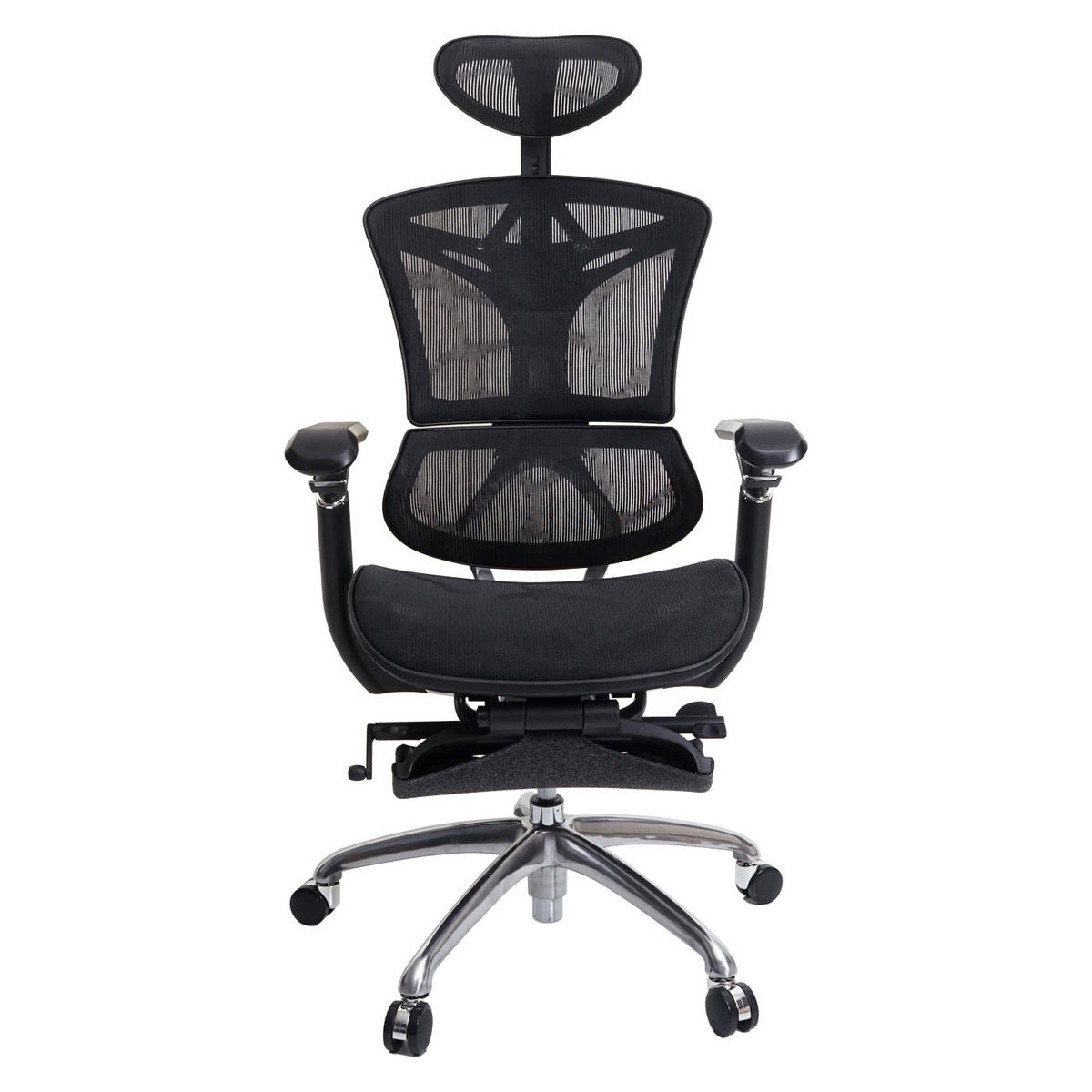 BÜROSTUHL J93B Schwarz - Schwarz, Textil (65/134/70cm) - SIHOO