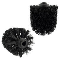 ERSATZ-BÜRSTENKÖPFE 2tlg., Kunststoff, schwarz - Schwarz, Kunststoff (1/10cm) - eluno