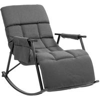 SCHAUKELSTUHL Stoff dunkelgrau - Dunkelgrau, Textil/Metall (61/66/100cm) - CLP