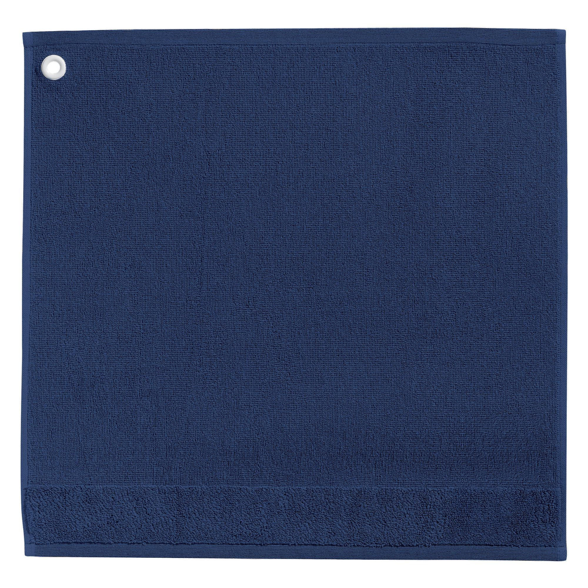 HANDTUCH MIT ÖSE Curl tintenblau 50 x 50 cm - Dunkelblau, Textil (50/50cm) - Winkler
