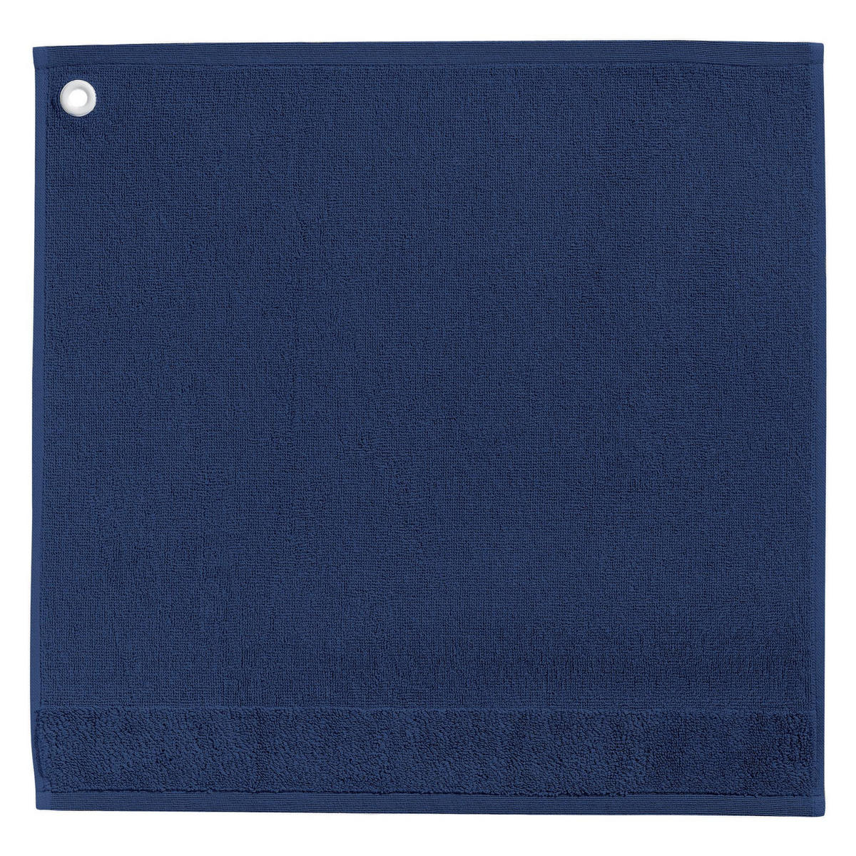 HANDTUCH MIT ÖSE Curl tintenblau 50 x 50 cm - Dunkelblau, Textil (50/50cm) - Winkler