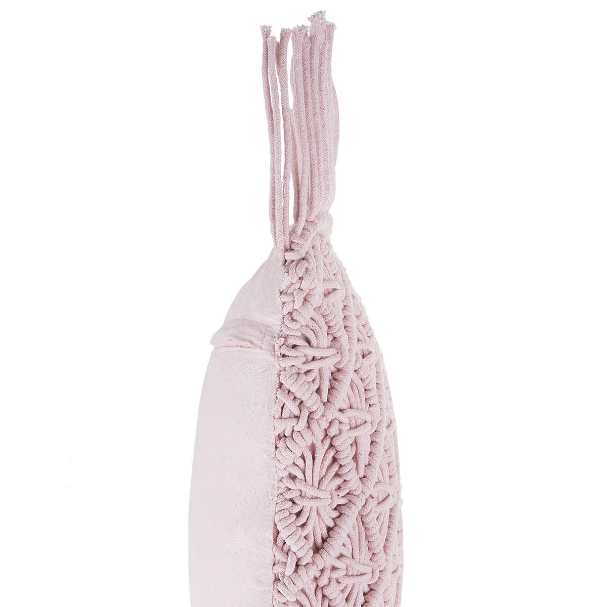 DEKOKISSEN 2er-Set Pastellrosa 40/40 cm Yaniklar - Pink, Naturmaterialen/Textil (40/40cm) - Beliani