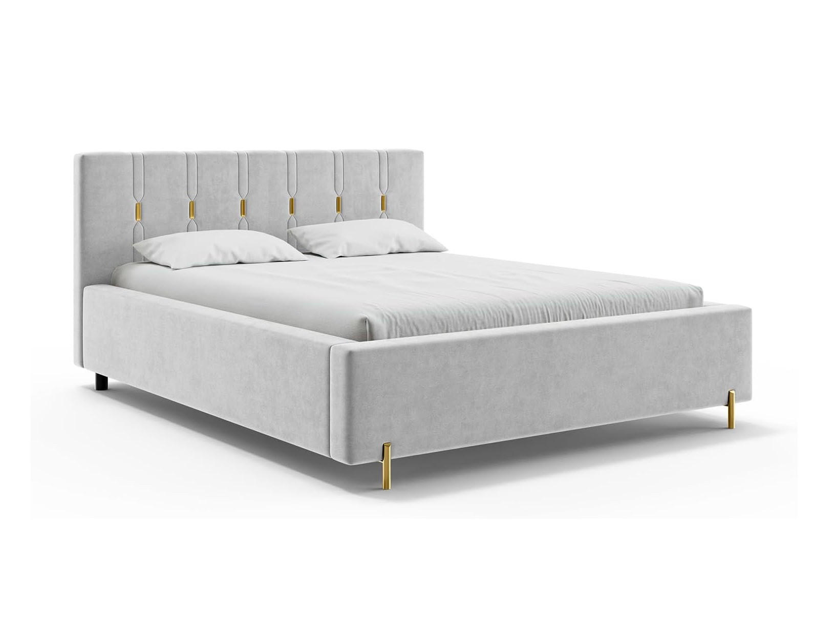 Meblini Bett Hellgrau 120x200 cm