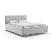 BETT FABIO - Goldfarben/Hellgrau, Holzwerkstoff (120/200cm) - Meblini